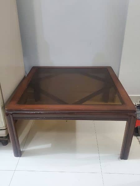 Pure Sheesham Wood center table and 2 side tables 1