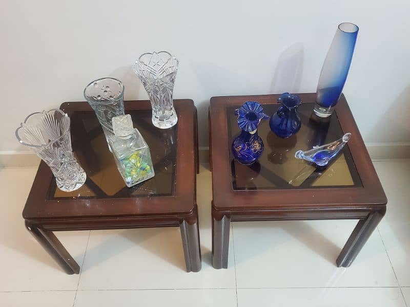 Pure Sheesham Wood center table and 2 side tables 3