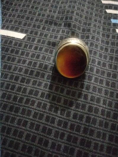 Chandi ki Ring AsaL Nageena Red Aqeeq