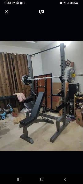 Squat rack smith machine multi gym cable cross over dumbbells pullup 2