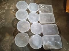 pack of 12 Multiuse Microwave Disposable Plastic Box/Container