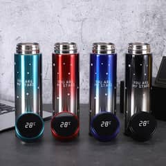 Hot and Cold water bottle with LED Temperature Display