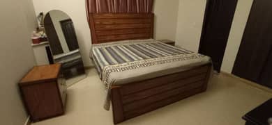 King Size Bed with 2 Side Tables (Mattress Optional) 0