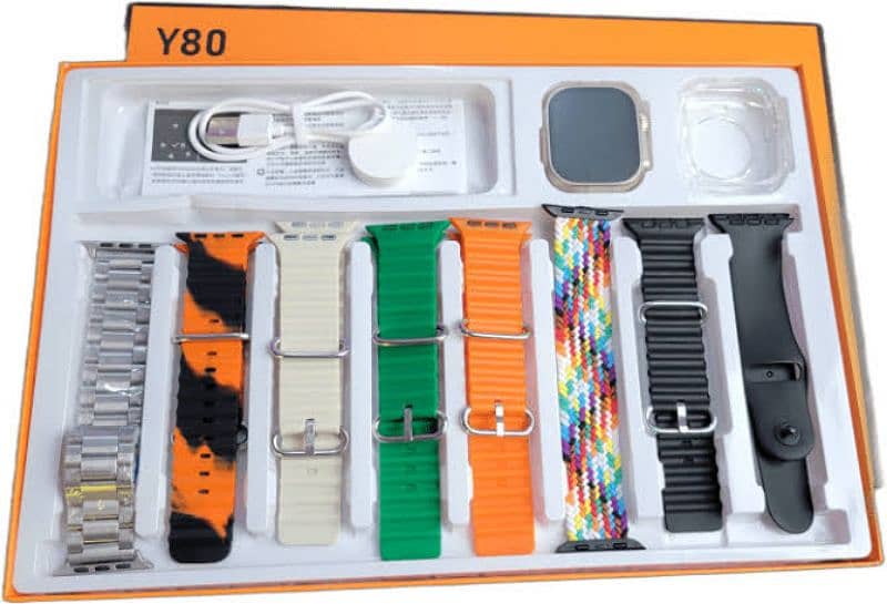 Y80 Ultra Smart Watch 8 straps With Watch Case Amazing Watch 1