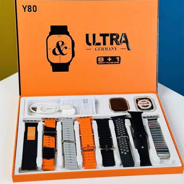 Y80 Ultra Smart Watch 8 straps With Watch Case Amazing Watch 2