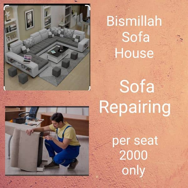 Sofa making  -Sofa repair - Fabric change - Repairing seat repair - 13