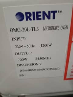 Orient Microwave Oven