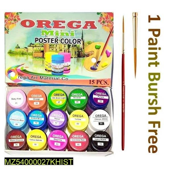 15 pcs poster colors set 1