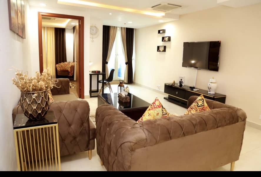 Two beds luxury apartment for rent on daily basis in bahria lahoe 7