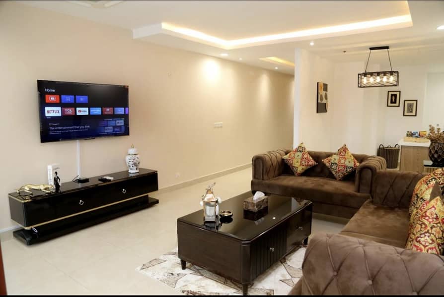 Two beds luxury apartment for rent on daily basis in bahria lahoe 8