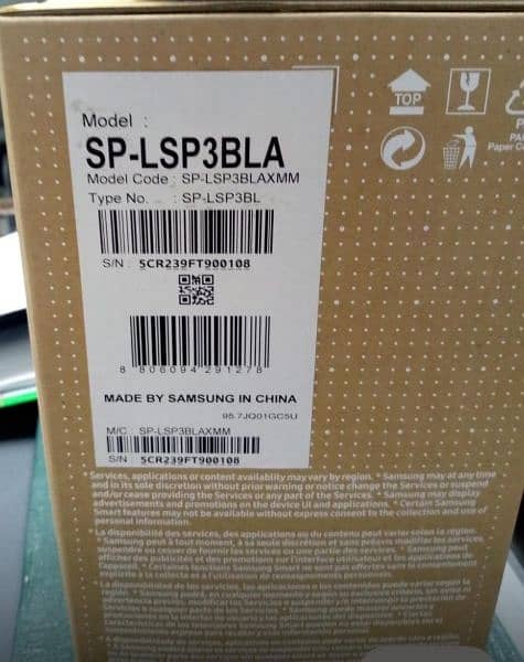 SAMSUNG FREE STYLE PROJECTOR LSP3BLA 0