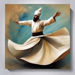 sufi art | Handmade Painting | Home Decor | Wall Decor