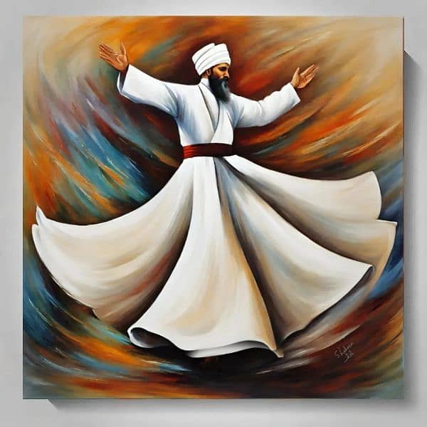 sufi art | Handmade Painting | Home Decor | Wall Decor 1