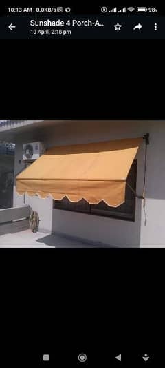 folding tarpal sun shad par saker fit with farem and fitted fabric