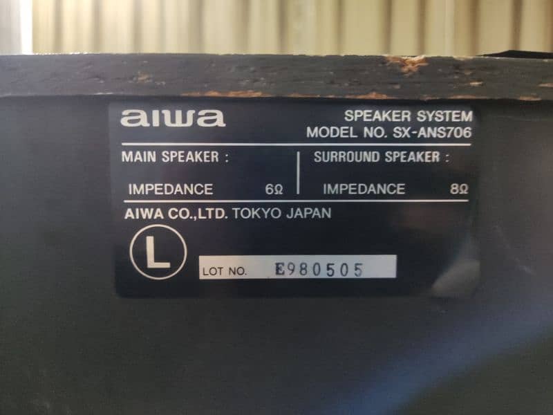 Aiwa Speakers Pair. Model SX-ANS706 4