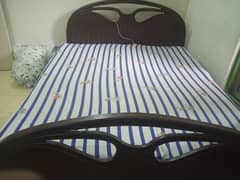 double wooden bed used 7/10 condition