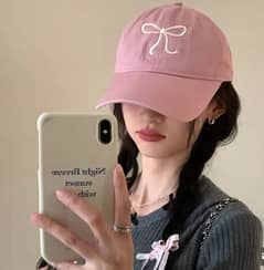 bow baseball cap for women