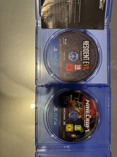 ps4 Minecraft and resident evil biohazard