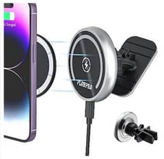 Magnetic Wireless Car Charger Mount for MagaSafe Case iPhone