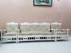 wooden 5 seater sofa