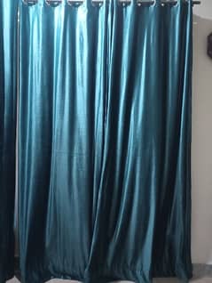 aqua green velvet curtains