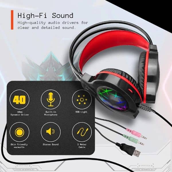 Polygold Usb Led Gaming Headset 1