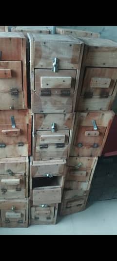 birds used cages and breeding boxes