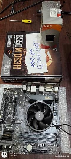 Ryzen 5 3600 Processor + Gigabyte b550m Ds3h motherboard