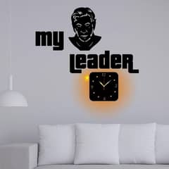 Analogue Imran Khan wall clock with light