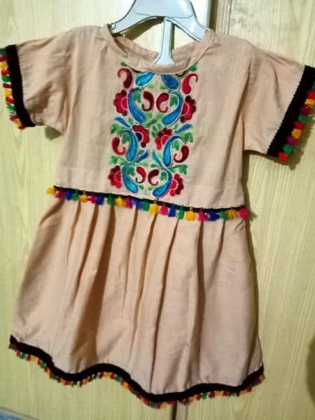 embedded frock for 1 year to 2.5year baby girl 2