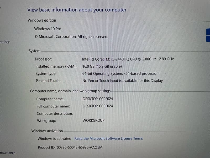 Dell precision 3520 Work station 7