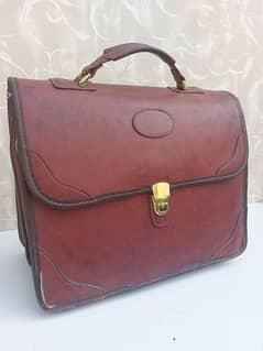 Leather laptop bag / files and documents bag