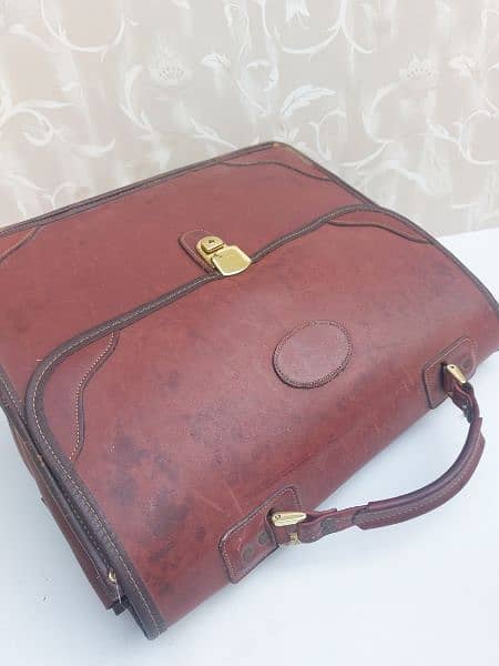 Leather laptop bag / files and documents bag 1