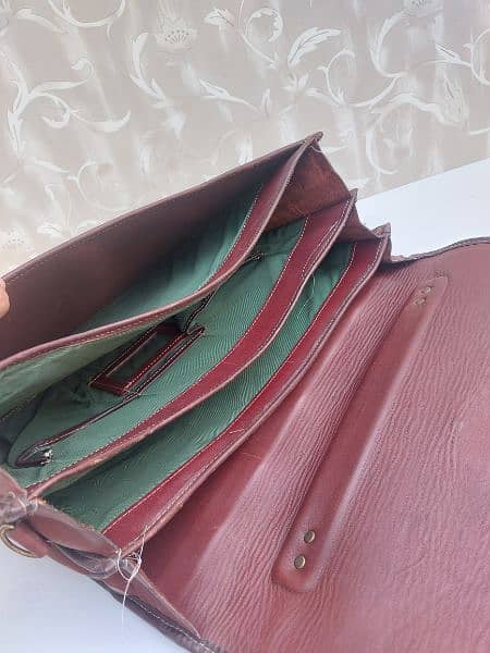 Leather laptop bag / files and documents bag 4