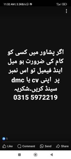 male and female staff required for office 0