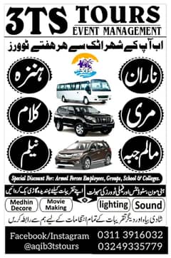 Travel and Tours, Attock to Naran, Murree, Hunza, Kashmir, Malam Jaba