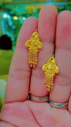 gold tops earrings ring bale