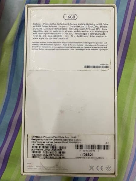 iPhone 6splus condition 10/9 with box 16 gb pta approved 5