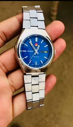 Rado Voyager Rare Blue Dial Antique Watch