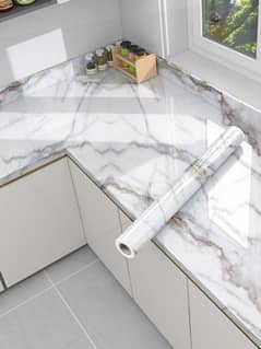 1 Pc Marble Pattern Kitchen Sticker