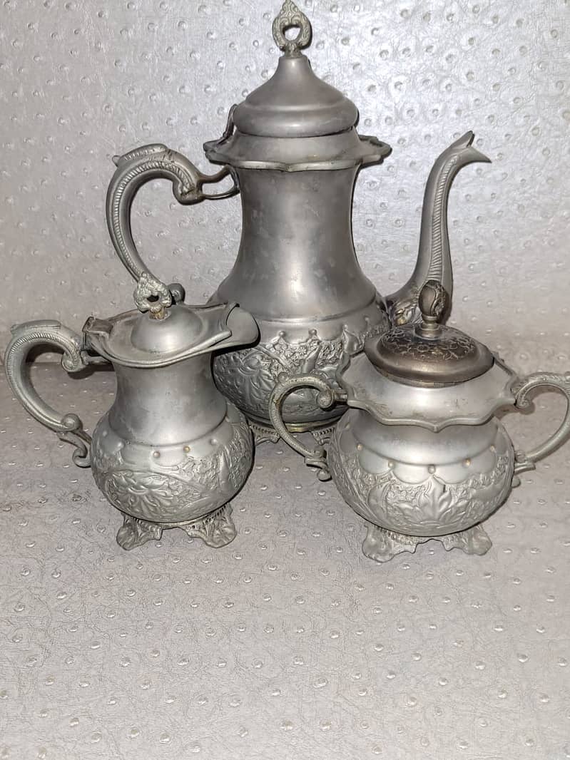 ANTIQUE WORLD PRESENTS GERMAN SILVER TEA SET INORIGIONLWORH SEEING 2