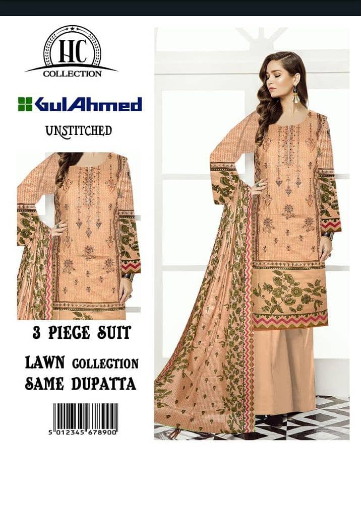 Ladies suit | Casual suit| Lawn suit | 3 pcs Suits | Unstitch Suits 0