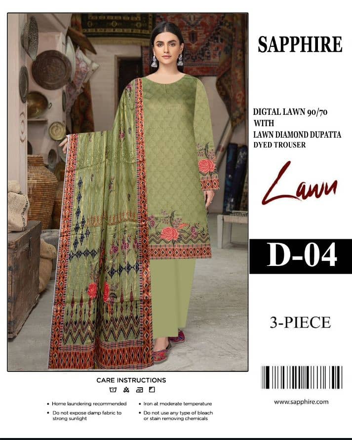 Ladies suit | Casual suit| Lawn suit | 3 pcs Suits | Unstitch Suits 14