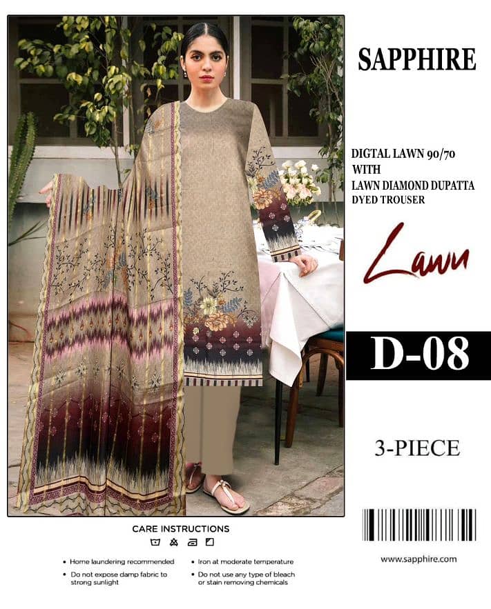 Ladies suit | Casual suit| Lawn suit | 3 pcs Suits | Unstitch Suits 16