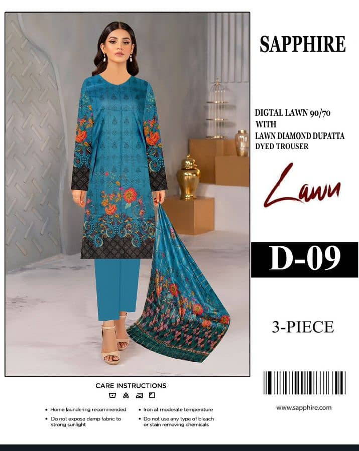 Ladies suit | Casual suit| Lawn suit | 3 pcs Suits | Unstitch Suits 18