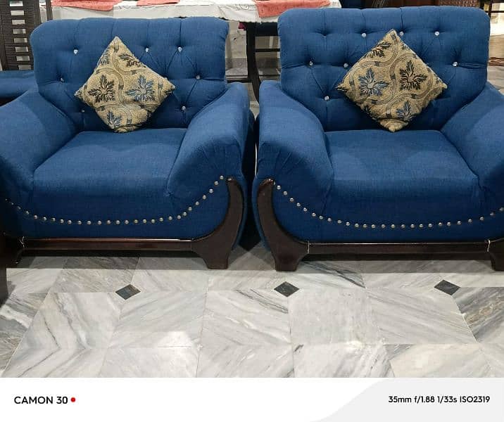 10 seater blue sofa set 1