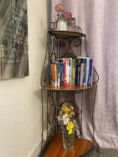 Book shelves made of metal