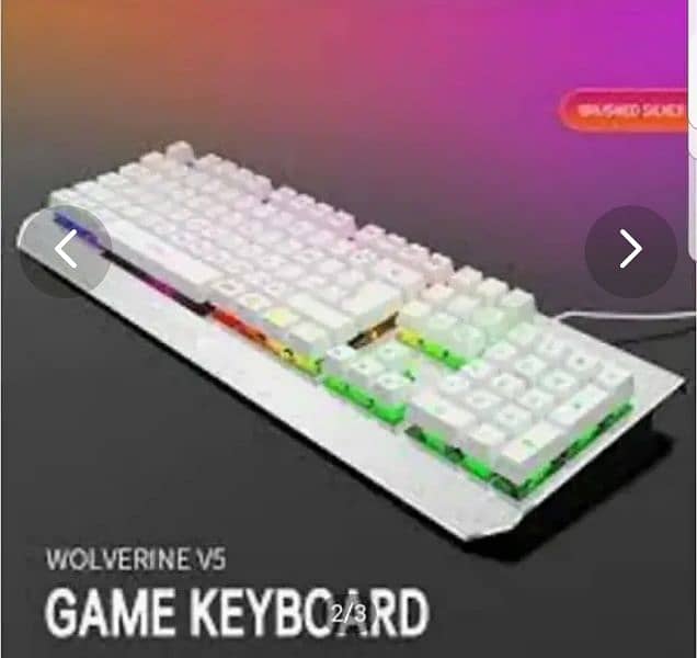 New Wolf Totem V5 Ergonomic Design Mechanical Feel RGB LED Backlit 2