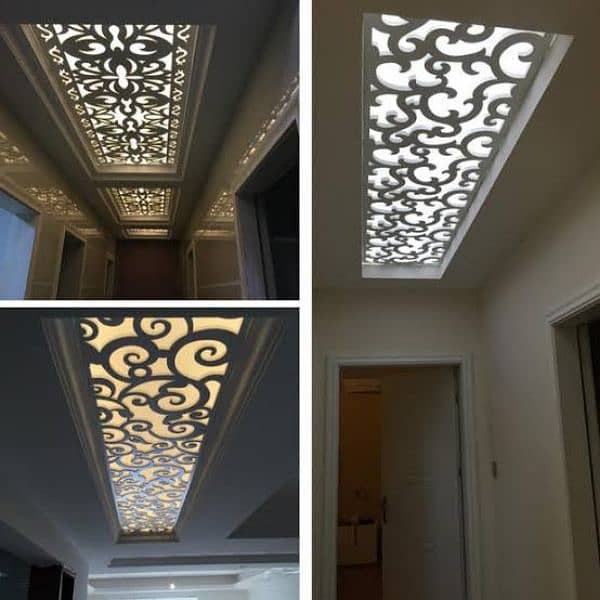 CNC CEILINGS AND DESIGNS WITH CUSTOM SIZES IN MDF, PVC 5