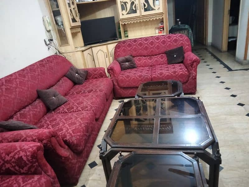 6 set sofa set with 3 wooden tables 1